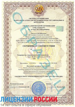 Образец сертификата соответствия Судак Сертификат ISO 13485